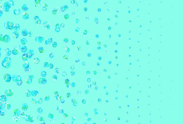 Ανοιχτό Μπλε Πράσινη Διανυσματική Υφή Δίσκους Glitter Αφηρημένη Εικόνα Θολή — Διανυσματικό Αρχείο