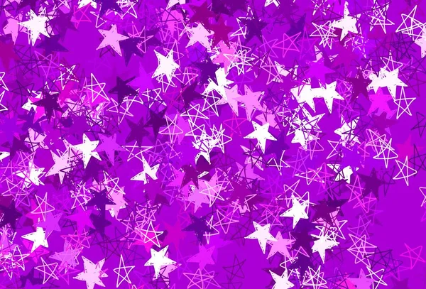 Светло Фиолетовый Вектор Искушают Звезды Неба Блестящие Абстрактные Иллюстрации Цветными — стоковый вектор