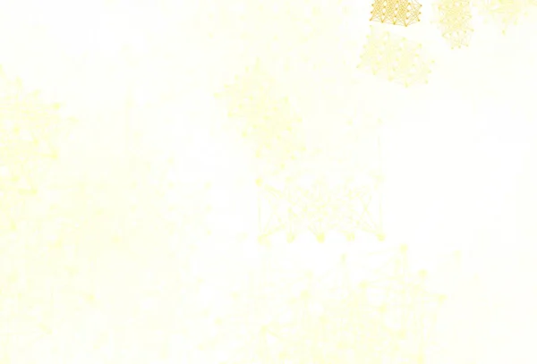 Светло Желтый Векторный Рисунок Сетью Искусственного Интеллекта Яркая Иллюстрация Формами — стоковый вектор