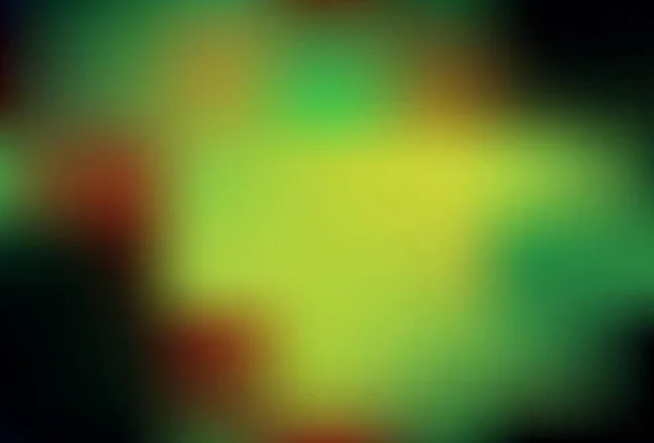 Dark Green Yellow Vector Blurred Bright Texture Shining Colorful Illustration — ストックベクタ