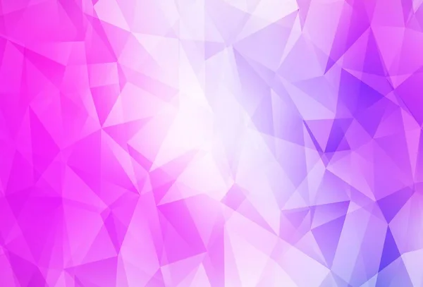 Light Purple Pink Vector Low Poly Layout Colorful Abstract Illustration — Stok Vektör