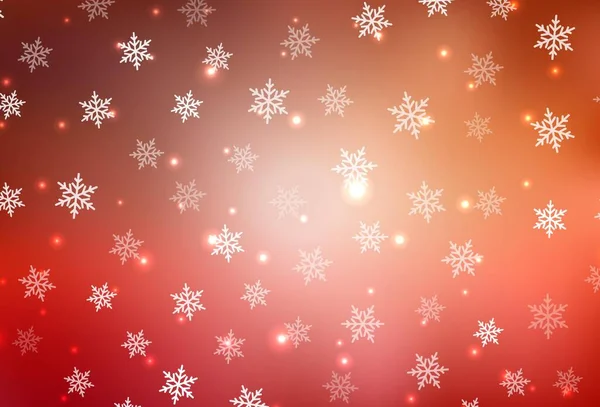Светло Красный Вектор Новогоднем Стиле Красочная Иллюстрация Рождественскими Символами Знаками — стоковый вектор