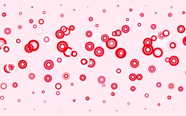 Világos Rózsaszín Piros Vektor Elrendezése Kör Alakú Illusztráció Ragyogó Színes — Stock Vector