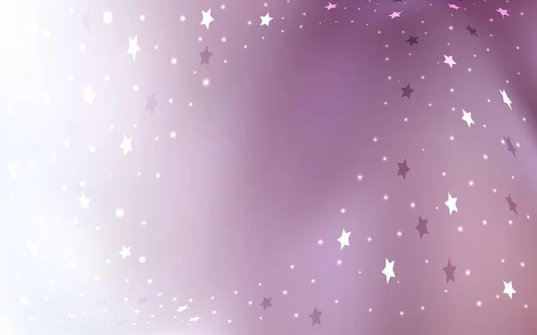 Світло Фіолетове Векторне Компонування Яскравими Зірками Сучасна Геометрична Абстрактна Ілюстрація — стоковий вектор