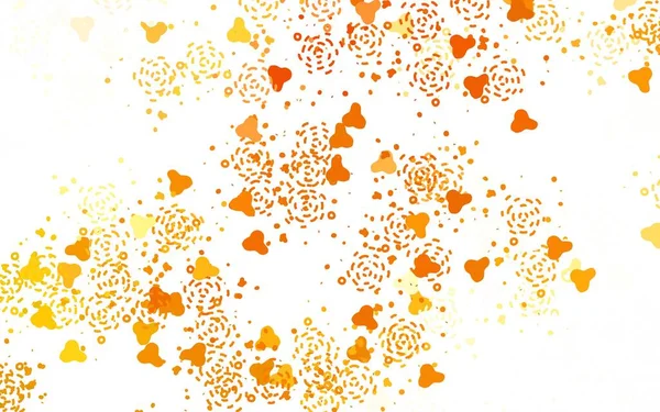 Шаблон Светло Оранжевого Вектора Хаотичными Формами Современная Абстрактная Иллюстрация Красочными — стоковый вектор