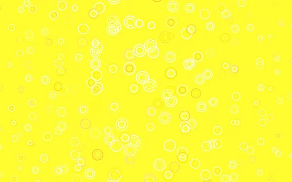 円の形をした明るい黄色のベクトルレイアウト 抽象的な背景にカラフルなグラデーションでぼやけた泡 未来的な広告 小冊子のパターン — ストックベクタ