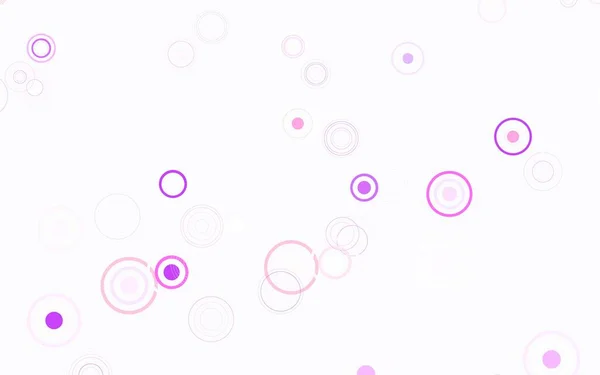Modèle Vectoriel Rose Clair Jaune Avec Des Cercles Illustration Abstraite — Image vectorielle