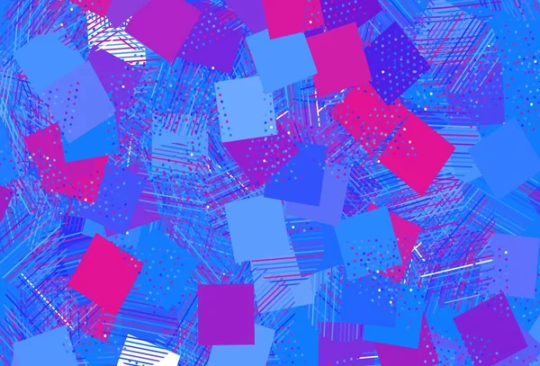 Ανοιχτό Ροζ Μπλε Διανυσματική Υφή Πολυ Στυλ Κύκλους Κύβους Εικονογράφηση — Διανυσματικό Αρχείο