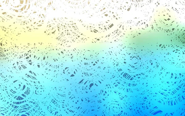 Bleu Clair Vert Vecteur Abstrait Papier Peint Doodle Roses Sur — Image vectorielle