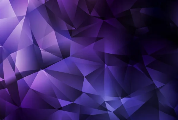 Темно Фиолетовый Вектор Сияющий Треугольным Фоном Яркая Красочная Иллюстрация Треугольниками — стоковый вектор