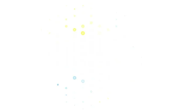 Světle Modré Žluté Vektorové Pozadí Bublinami Rozmazaný Dekorativní Design Abstraktním — Stockový vektor