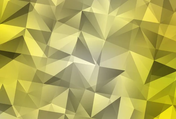 Hellgelbes Vektor Polygonales Muster Kreative Geometrische Illustration Origami Stil Mit — Stockvektor