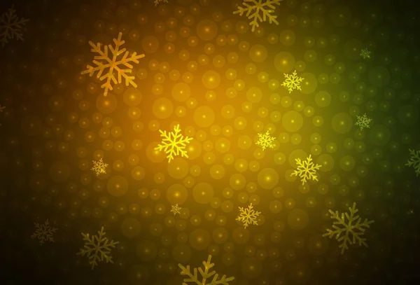 Темно Зеленый Желтый Вектор Искушения Плотоядном Стиле Блестящая Иллюстрация Рождественскими — стоковый вектор