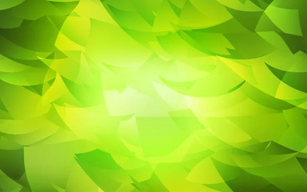 Verde Claro Textura Triángulos Gradiente Vectorial Amarillo Ilustración Geométrica Estilo — Archivo Imágenes Vectoriales