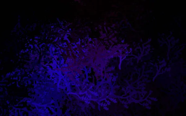 Темно Фіолетовий Векторний Каракулі Деревами Гілками Ілюстрація Doodle Деревами Стилі — стоковий вектор
