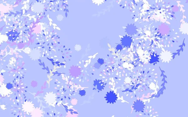 Rosa Claro Fondo Natural Vector Azul Con Flores Rosas Ilustración — Vector de stock