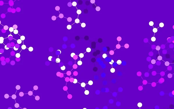 Light Purple Pink Vector Backdrop Artificial Intelligence Data Abstract Illustration — Stock Vector