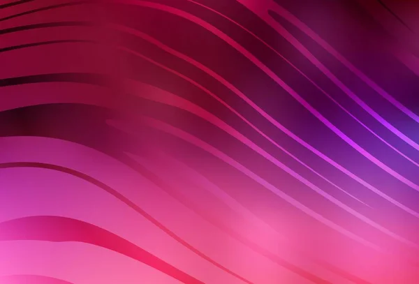 Темно Фиолетовая Розовая Векторная Раскладка Изогнутыми Линиями Яркая Иллюстрация Состоящая — стоковый вектор