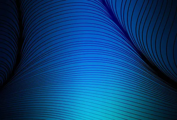 Fundo Vetorial Blue Escuro Com Linhas Curvas Uma Ilustração Colorida — Vetor de Stock