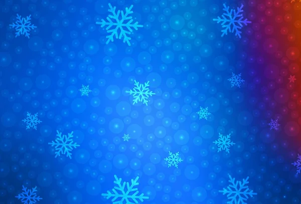 浅蓝色 红色矢量图案 圣诞风格 用圣诞球和雪花作摘要说明 大学海报 横幅的最佳设计 — 图库矢量图片
