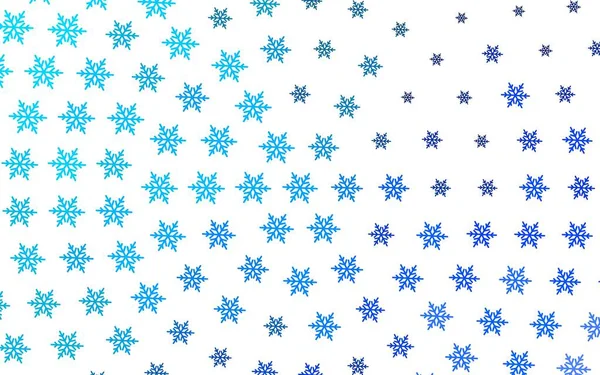 Светло Синий Векторный Узор Снежинками Звездами Блестящая Красочная Иллюстрация Градиентными — стоковый вектор