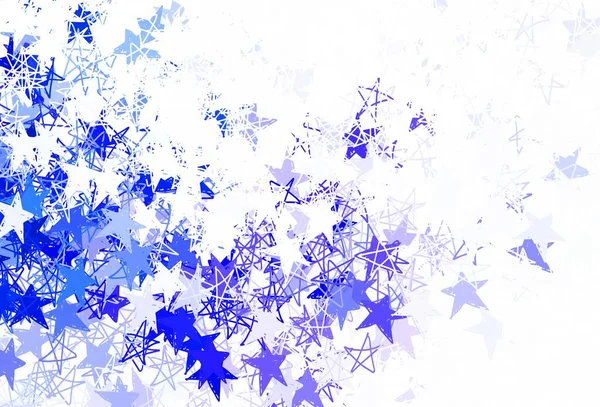 Ανοιχτό Μπλε Πράσινο Διάνυσμα Φόντο Χρωματιστά Αστέρια Θολή Διακοσμητική Σχεδίαση — Διανυσματικό Αρχείο
