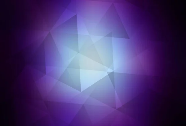 Tmavá Růžová Modrý Vektor Abstraktní Polygonální Pozadí Třpytivé Abstraktní Ilustrace — Stockový vektor