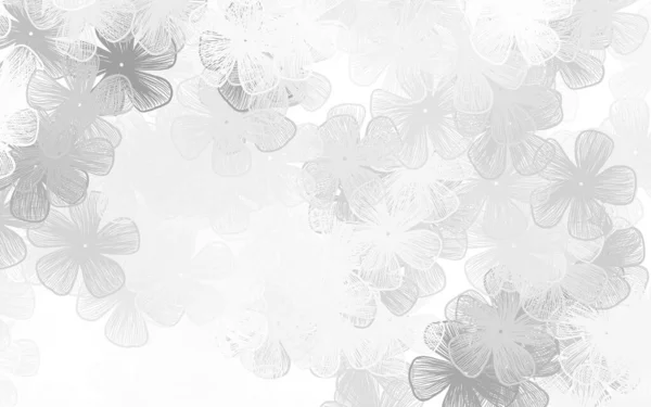 浅灰矢量抽象背景与花卉全新的彩色插图与花卉 彩色书的图案 — 图库矢量图片