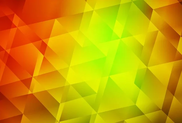 Rouge Foncé Vecteur Jaune Brillant Fond Triangulaire Illustration Polygonale Brillante — Image vectorielle