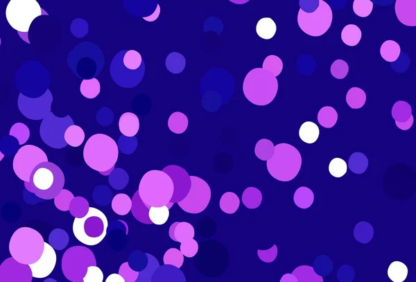 淡紫色 粉色矢量布局与圆形 图解与一组闪亮的彩色抽象圈 美丽网站的模式 — 图库矢量图片