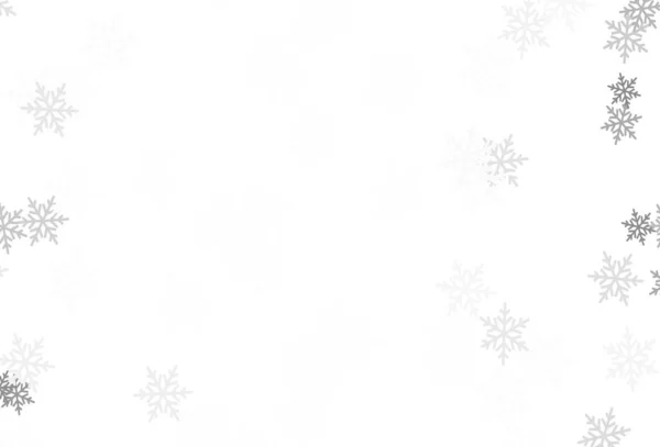 Plantilla Vectorial Gris Claro Con Copos Nieve Hielo Estrellas Ilustración — Archivo Imágenes Vectoriales