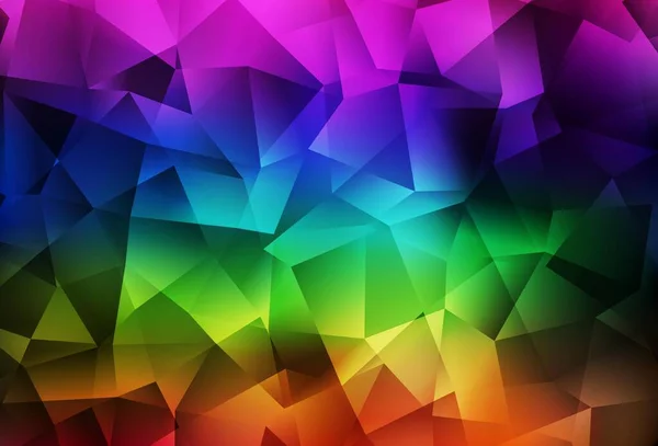 Gabarit Polygonal Abstrait Vecteur Multicolore Foncé Une Toute Nouvelle Illustration — Image vectorielle