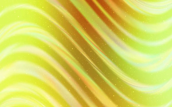 Світло Зелений Жовтий Векторний Фон Астрономічними Зірками Яскравіша Абстрактна Ілюстрація — стоковий вектор
