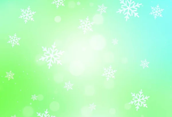 Light Green Vector Texture Birthday Style Simple Gradient Illustration Christmas — Vetor de Stock