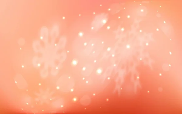 Modèle Vectoriel Rouge Clair Avec Flocons Neige Noël Neige Sur — Image vectorielle
