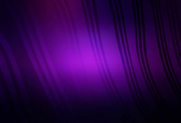Dark Purple Pink Vector Background Curved Lines Sample Colorful Lines — Vetor de Stock