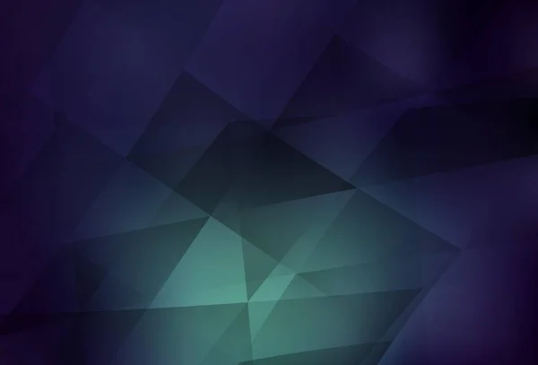 Dark Blue Green Vector Polygonal Background Glitter Abstract Illustration Elegant — 图库矢量图片