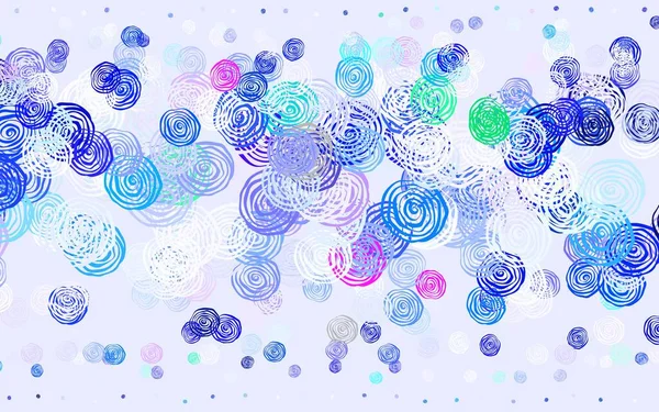 Açık pembe, güllü yeşil vektör karalama şablonu. Çiçekli yepyeni renkli bir illüstrasyon. İşiniz için yeni tasarım.