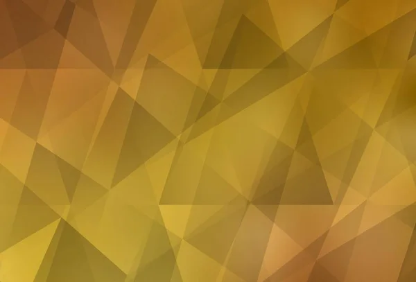 Light Orange Vector Triangle Mosaic Background Shining Polygonal Illustration Which —  Vetores de Stock