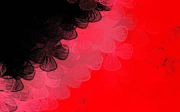 Koyu Kırmızı Vektör Arka Planı Ağaçlar Dallarla Karalıyor Çiçeklerle Bulanık — Stok Vektör