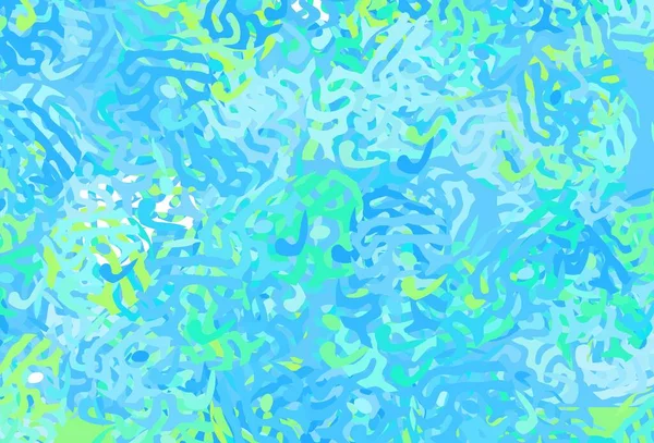 Синий Зеленый Векторный Узор Случайными Формами Современная Абстрактная Иллюстрация Красочными — стоковый вектор