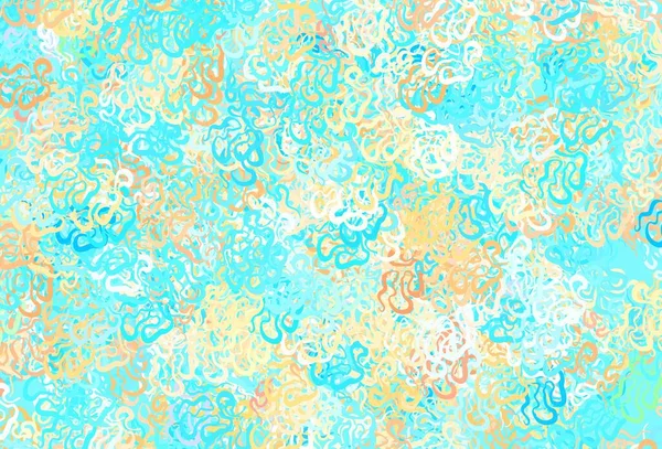 Hellblauer Gelber Vektorhintergrund Mit Memphis Formen Einfache Farbenfrohe Illustration Mit — Stockvektor