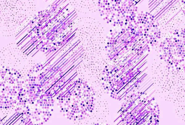 Layout Vetor Roxo Claro Com Formas Círculo Glitter Ilustração Abstrata — Vetor de Stock