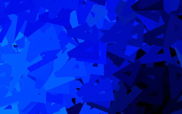 Dark Blue Vector Texture Triangular Style Illustration Set Colorful Triangles — Vetor de Stock
