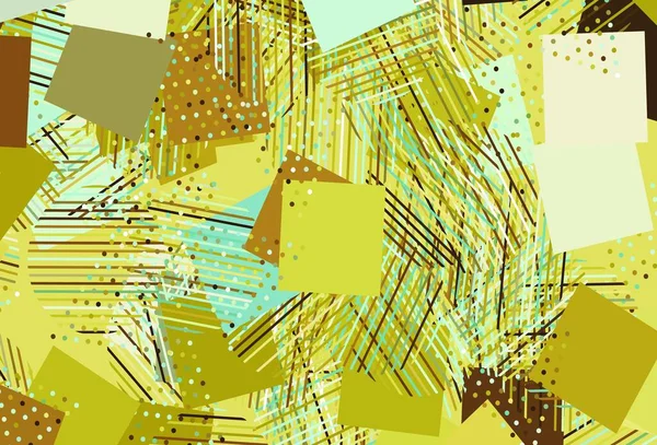 Light Green Yellow Vector Template Crystals Circles Squares Abstract Gradient — Vetor de Stock