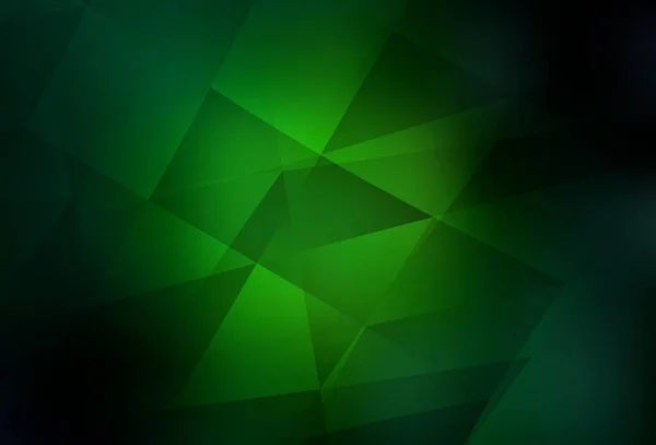 Verde Oscuro Vector Fondo Abstracto Del Mosaico Muestra Geométrica Triangular — Vector de stock
