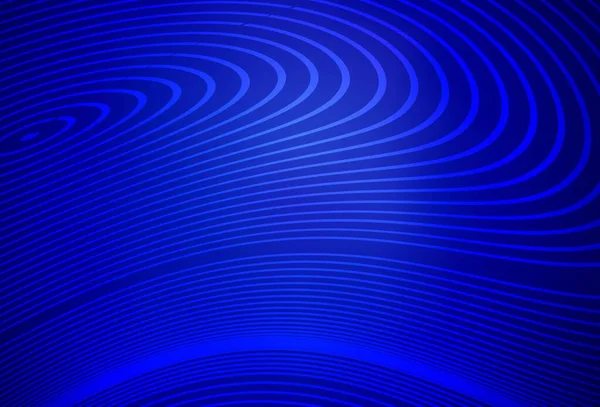 Dark Blue Vector Layout Curved Lines Modern Gradient Abstract Illustration — Vetor de Stock