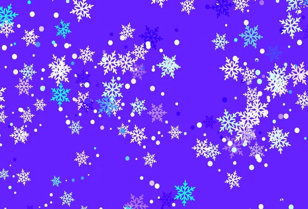 Светло Голубая Зеленая Векторная Текстура Цветными Снежинками Блестящие Абстрактные Иллюстрации — стоковый вектор