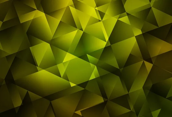 深绿色矢量抽象多边形图案 发光的多边形插图 由三角形组成 为您的背景提供纹理图案 — 图库矢量图片