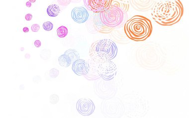 Açık mavi, kırmızı vektör karalama desenli güller. Çiçekli yepyeni renkli bir illüstrasyon. Web ve broşürler için elle boyanmış tasarım.